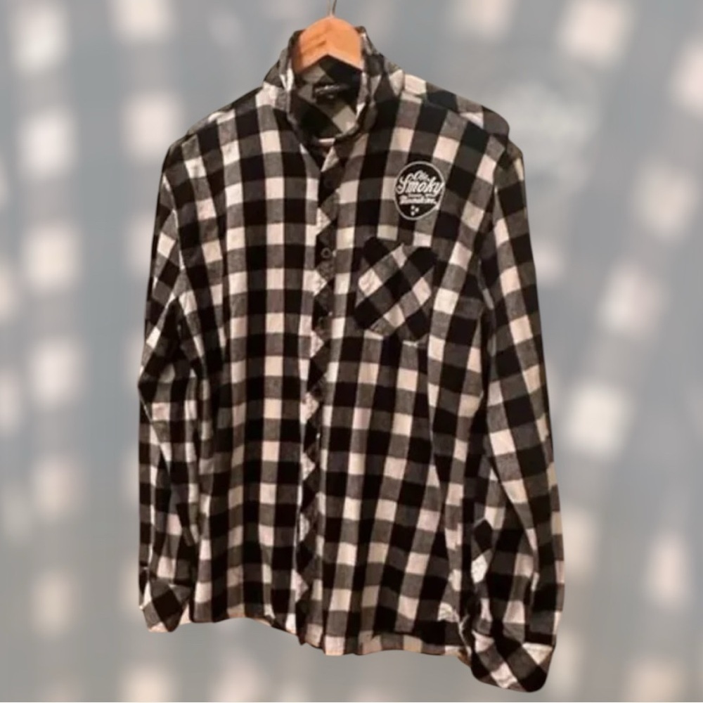 Moonshine Spirit Plaid Print Western Flannel Shirt